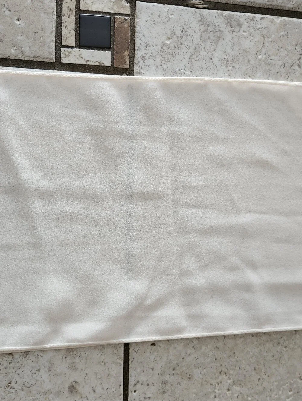 Elegant Cream Sheer Silk Scarf/Head Scarf 8x86 Inches